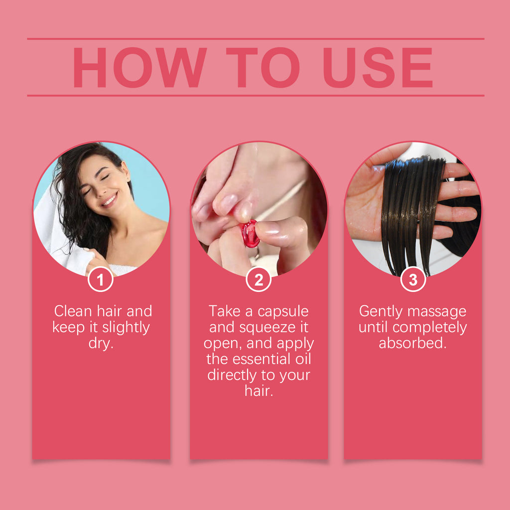 Silk Glow Hair Vitamin Serum Capsules – Anti-Frizz & Deep Shine Formula (Pink Edition)