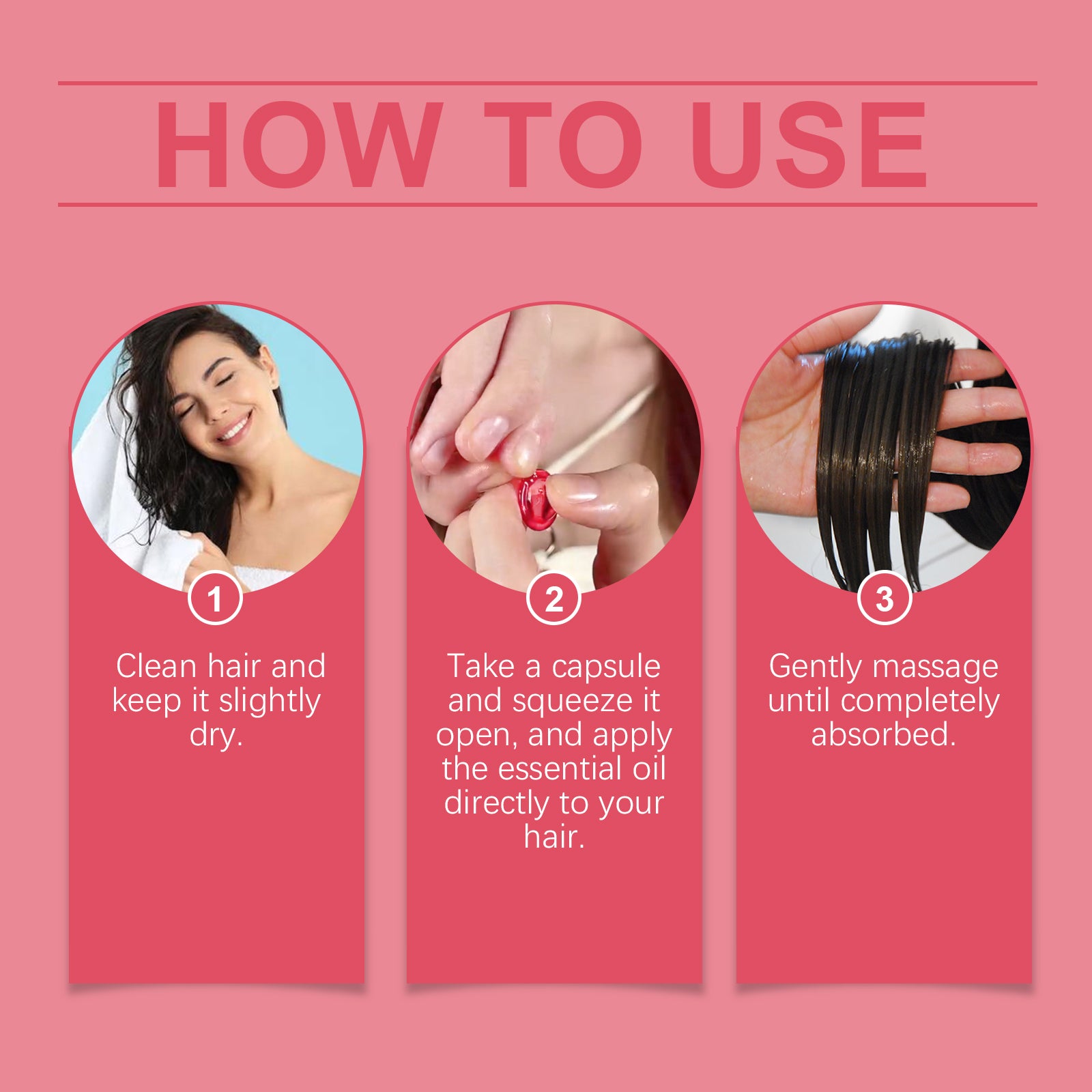 Silk Glow Hair Vitamin Serum Capsules – Anti-Frizz & Deep Shine Formula (Pink Edition)