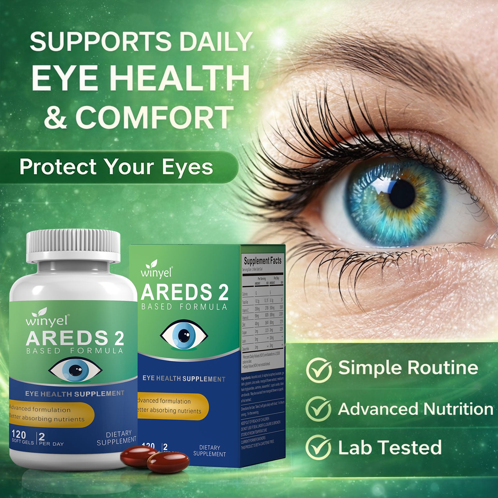 PreserVision AREDS 2 Formula Eye Vitamins – Clinically Proven Ocular Health Supplement
