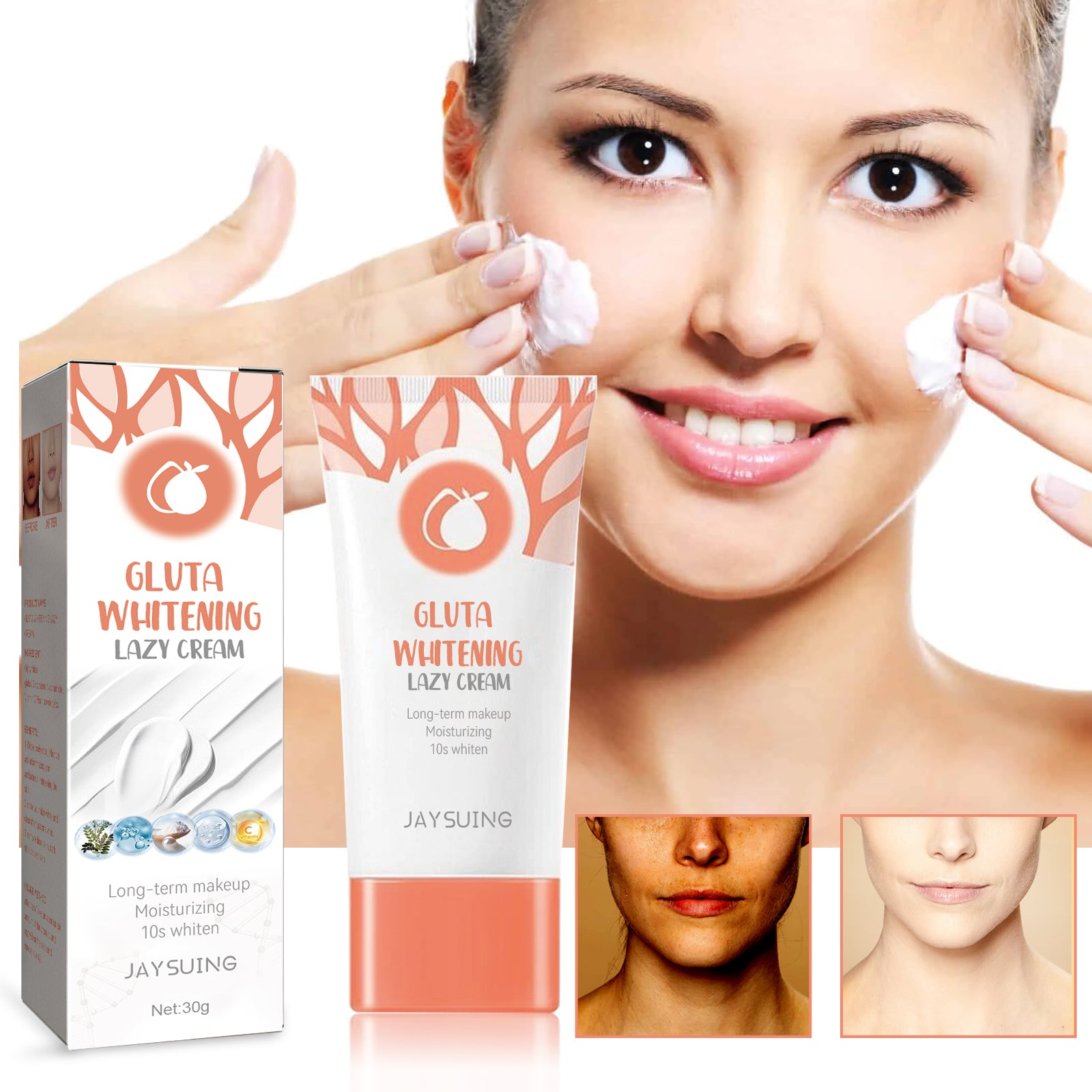 Glutathione Radiant Whitening Cream – Advanced Dark Spot Corrector & Pore Refining Formula