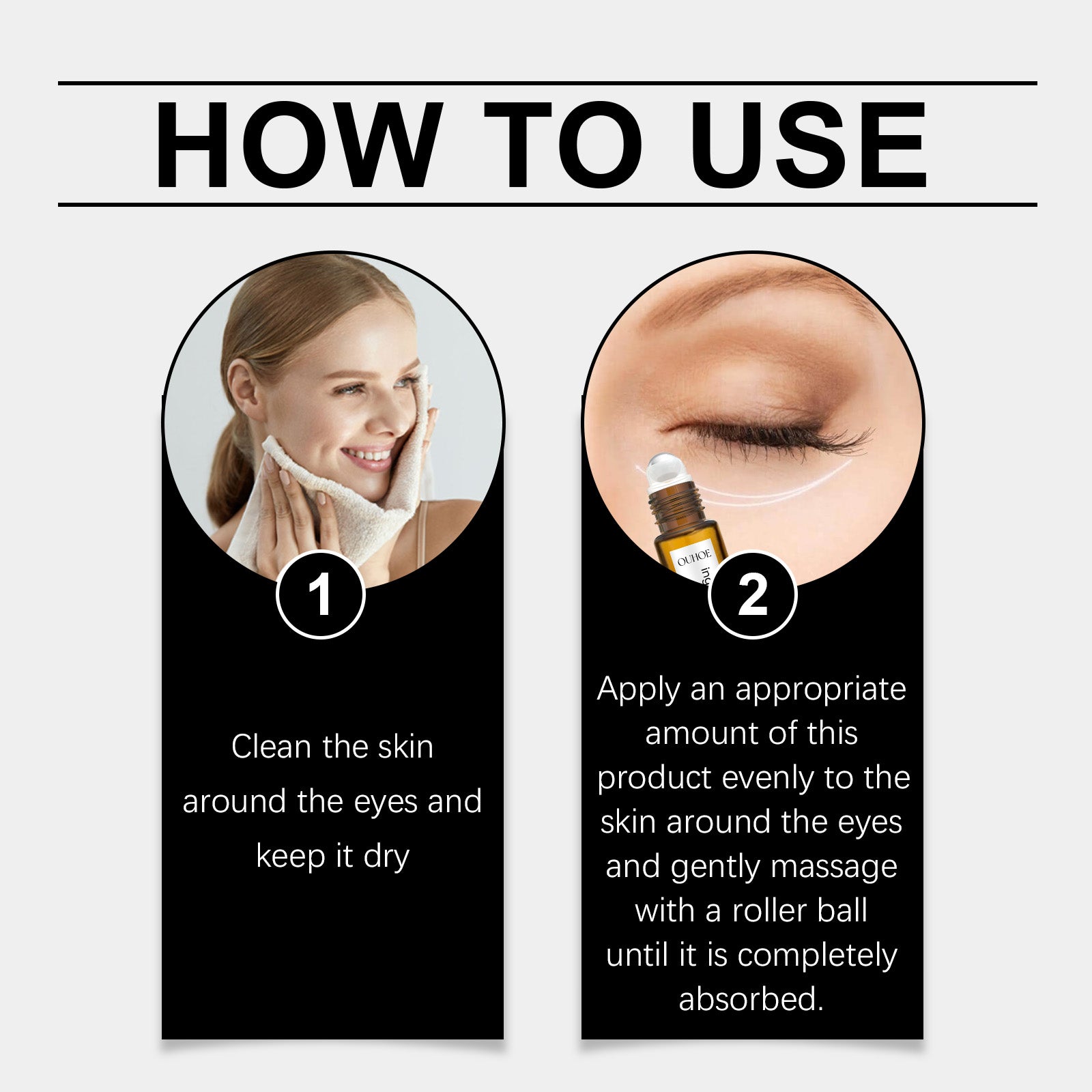 Castor Oil & Coffee Eye Revitalizing Roller – Anti-Wrinkle & Deep Hydrating Serum