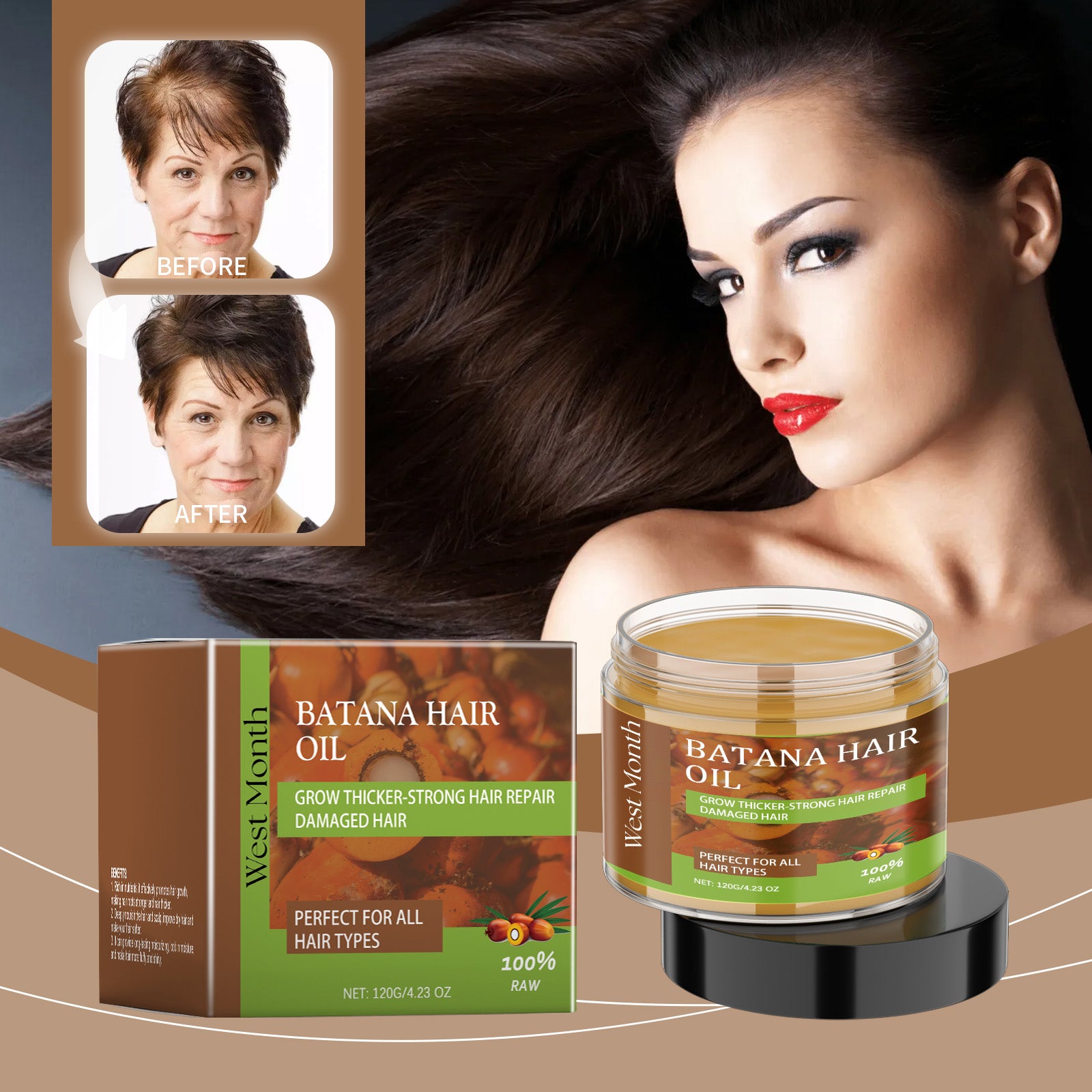 Premium Batana Oil & Keratin Hair Revitalizer – Intensive Repair & Growth Formula