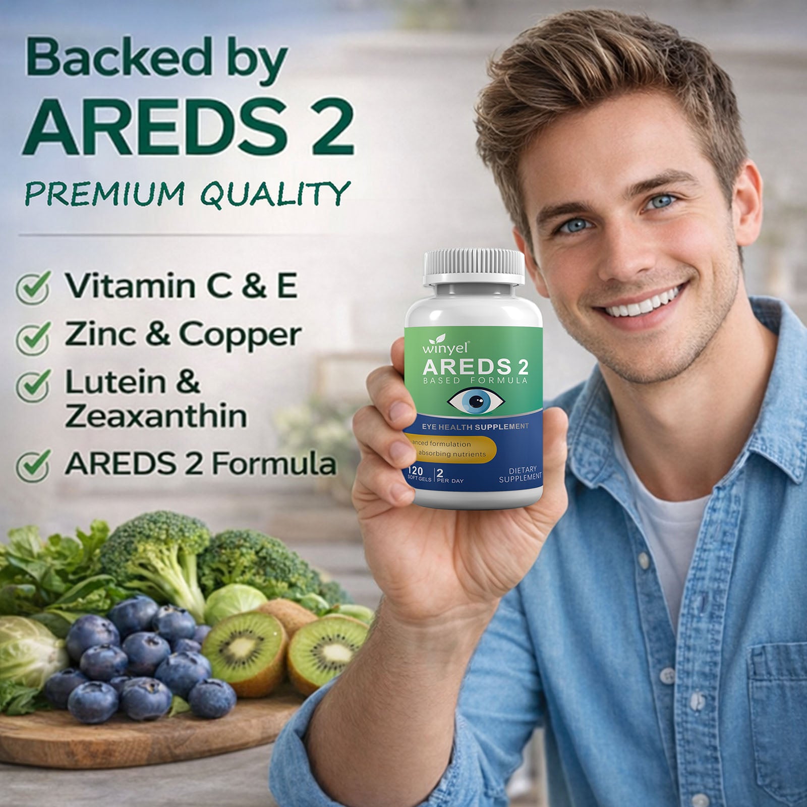 PreserVision AREDS 2 Formula Eye Vitamins – Clinically Proven Ocular Health Supplement