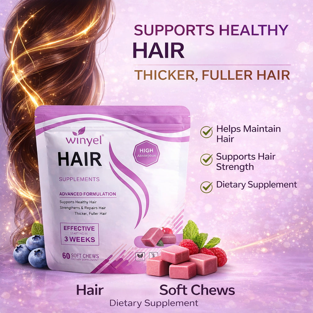 Biotin Boost Hair Growth Soft Chewables – Mixed Berry Vitamin Gummies for Thicker & Stronger Hair