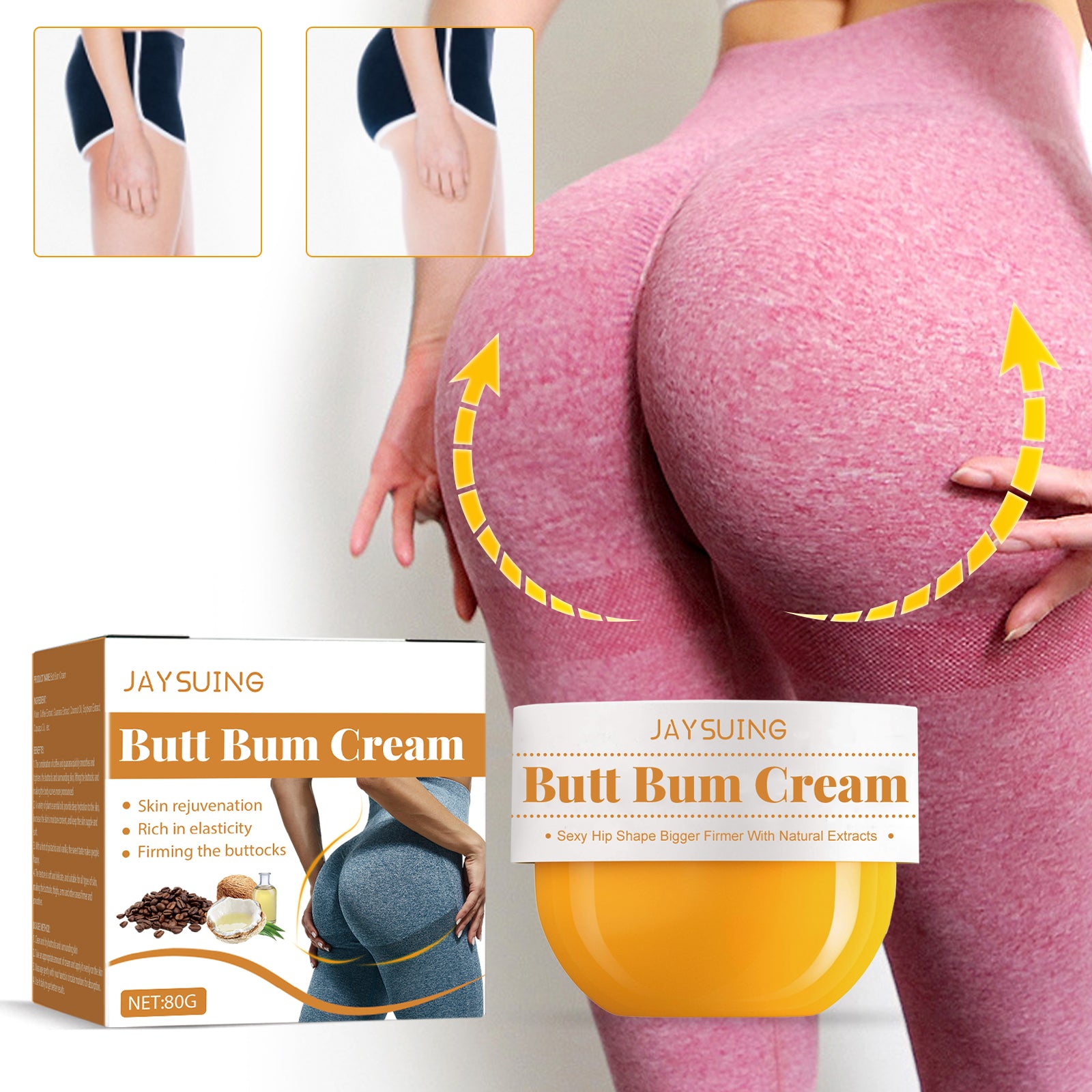 Guarana Glow Butt & Body Tightening Cream – Ultra-Smoothing & Firming Treatment