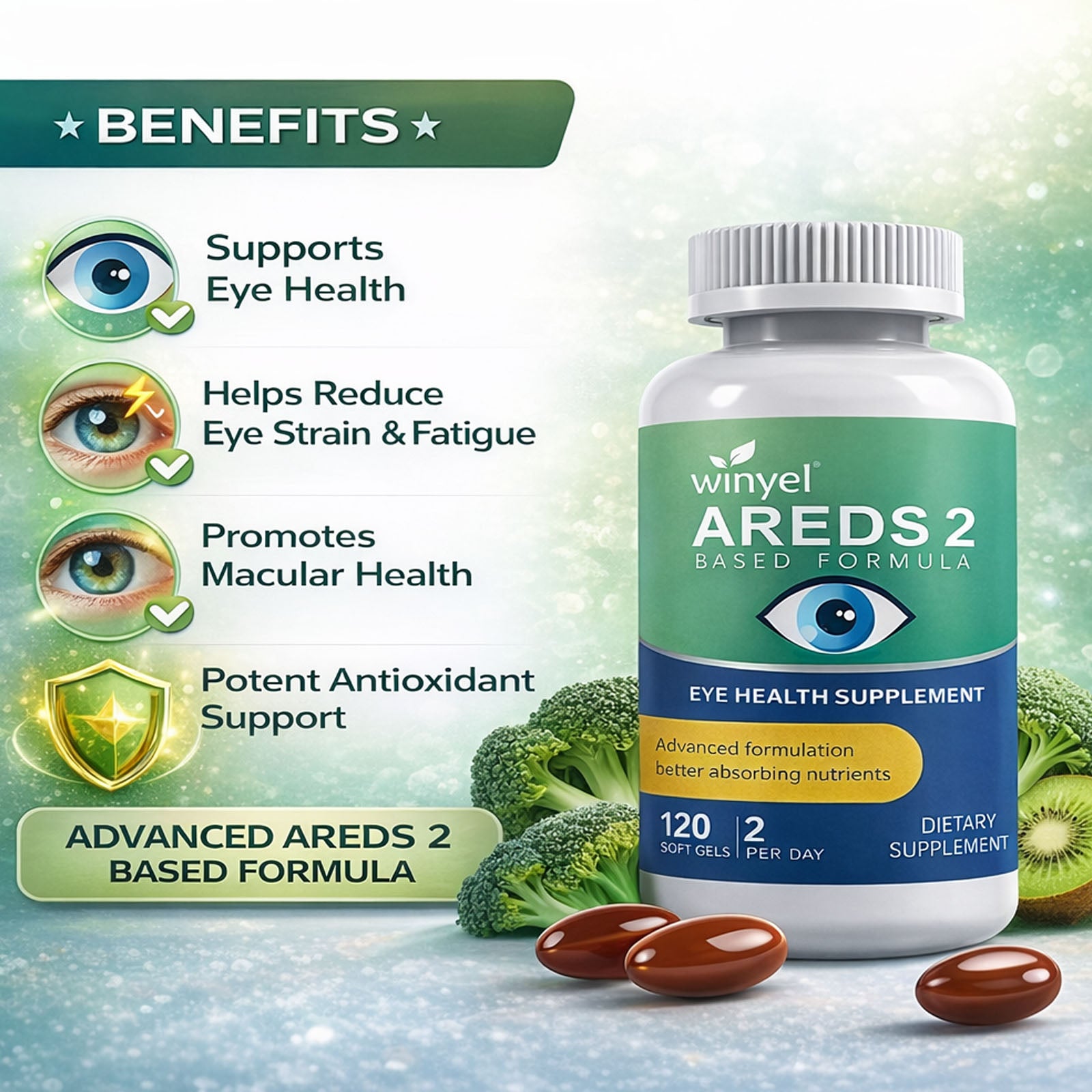 PreserVision AREDS 2 Formula Eye Vitamins – Clinically Proven Ocular Health Supplement