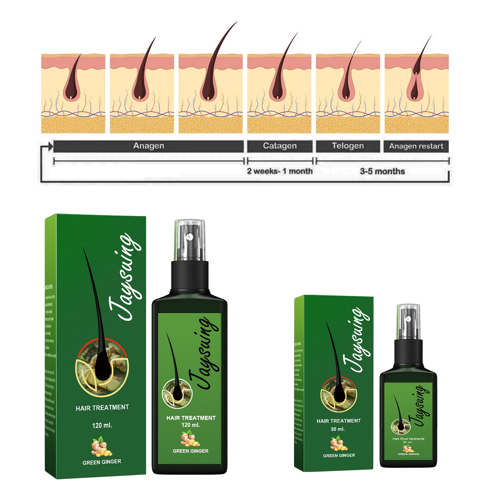 Ginger Intensive Hair Growth Spray – Root Repair & Anti-Hair Loss Serum