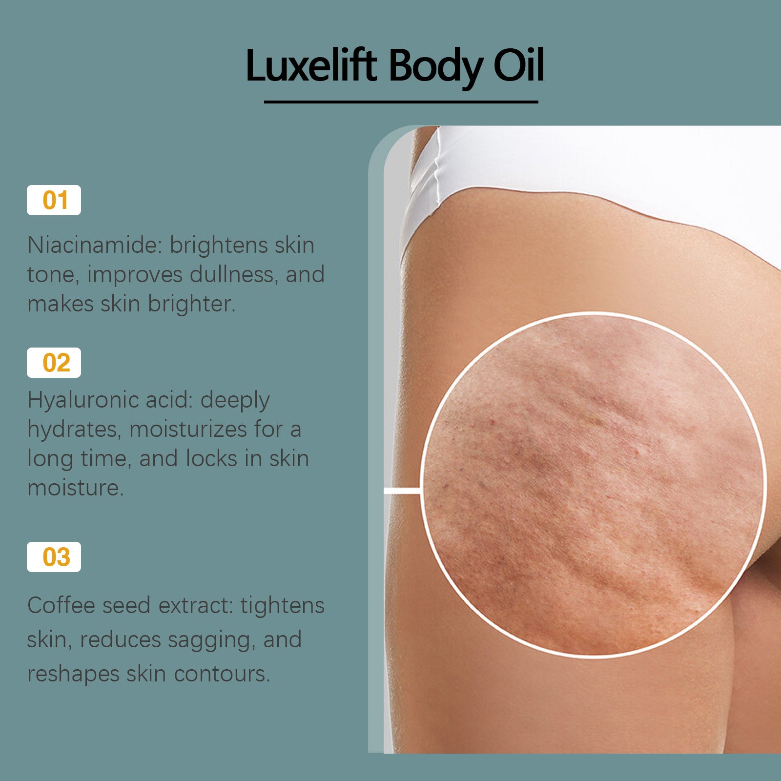 LuxeLift Firming Body Oil – Advanced Sculpting & Hydration with Coffee Extract & Niacinamide