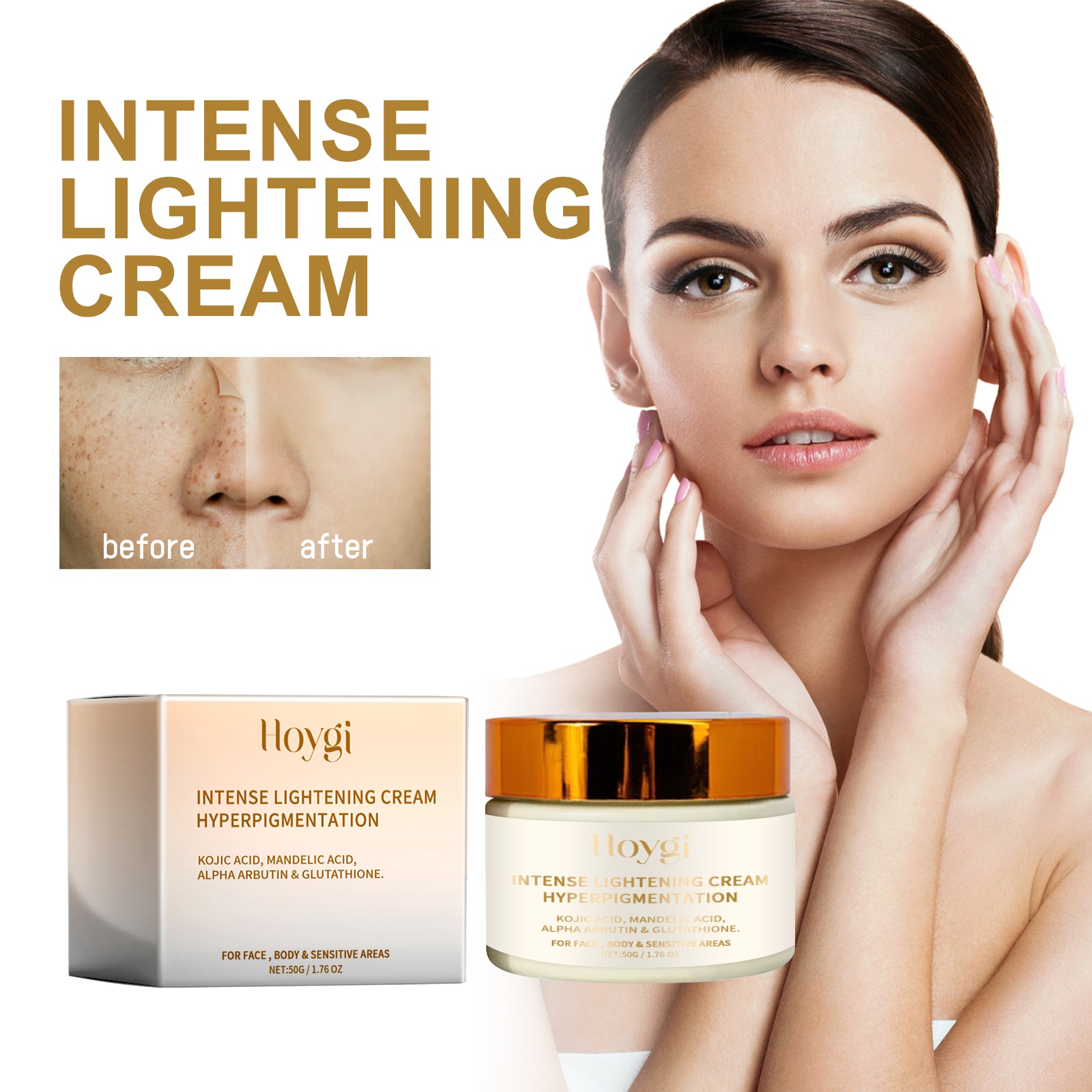 Intensive Radiance Correction Cream – Ultra-Brightening with Kojic Acid & Alpha-Arbutin